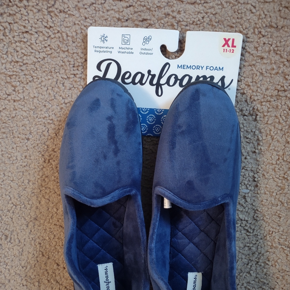 Dearfoams Women's Navy Slip-On Slippers